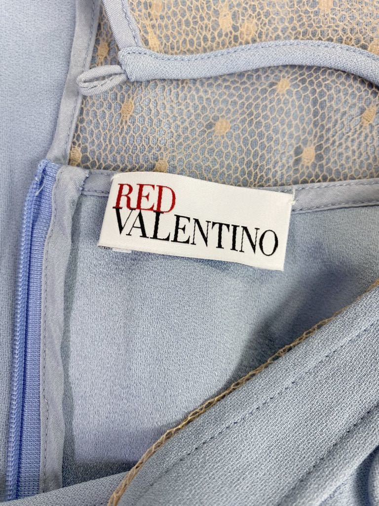美品　RED VALENTINO レッドヴァレンティノ　メッシュ切替　ワンピース　ドレス　40_画像4