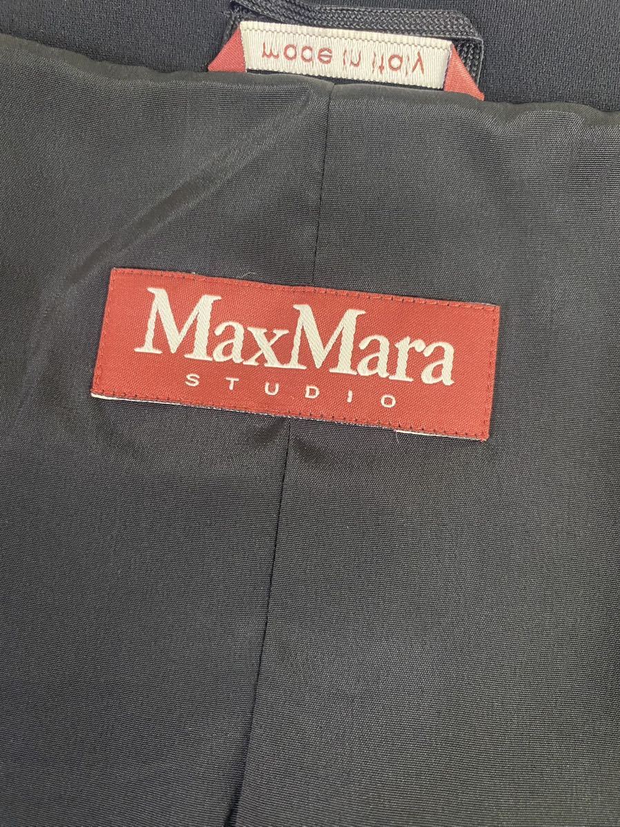 美品　MAX MARA マックスマーラ レディース　ブラック　ノーカラー ジャケット　40_画像4
