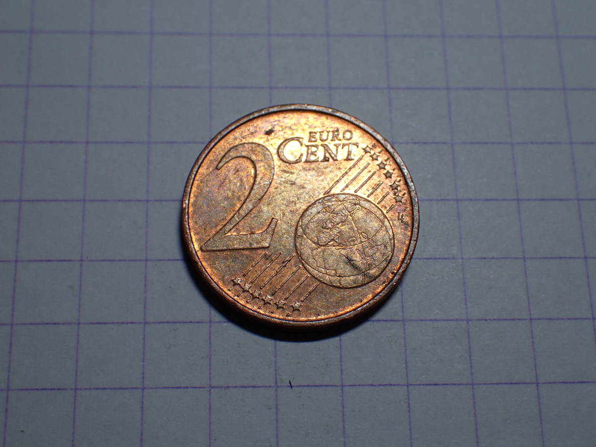 オーストリア共和国 発行初年2ユーロセント(0.02 EUR)銅メッキ貨 2002年 255 コイン 世界の硬貨 解説付き_画像3