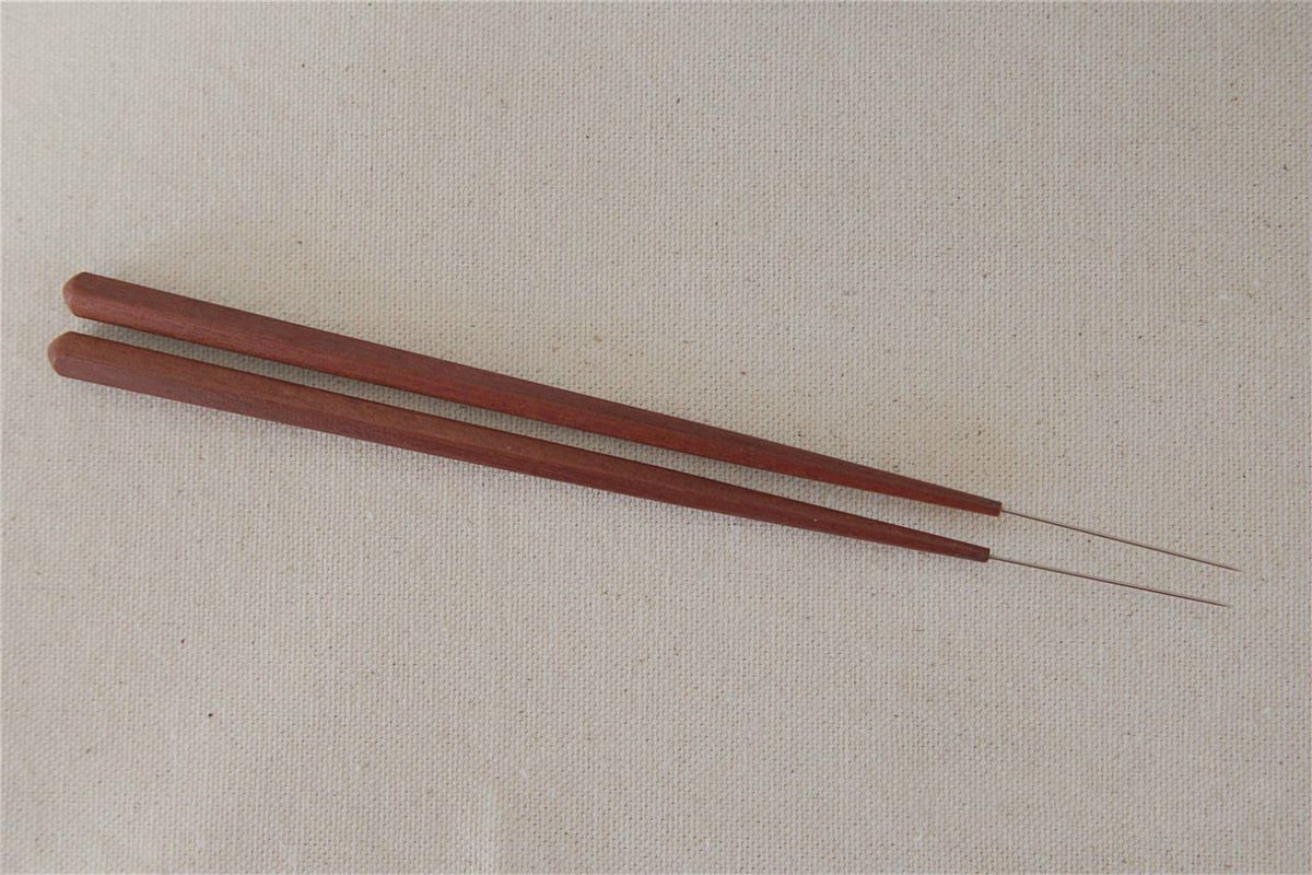 和菓子道具 4種類の木彫千筋板 針切り 三角棒（菊） 筋付押し棒】練り