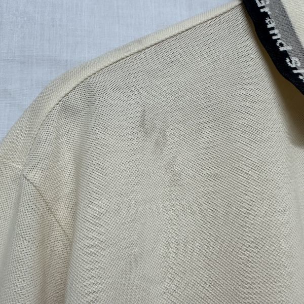 Munsingwear マンシングウェア デサント製 ゴルフウェア ポイント刺繍 半袖 ポロシャツ トップス メンズ ベージュ MA b18381_画像4
