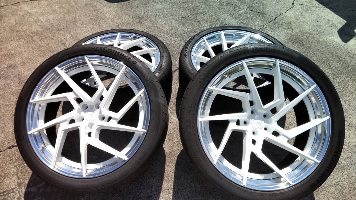 #14【BC FORGED】鍛造　BCフォージド　BC Forged ２ピース　ホイール4本セット　ホワイト加工　HCA218 23インチ　メルセデスAMG　GLE43　_画像1