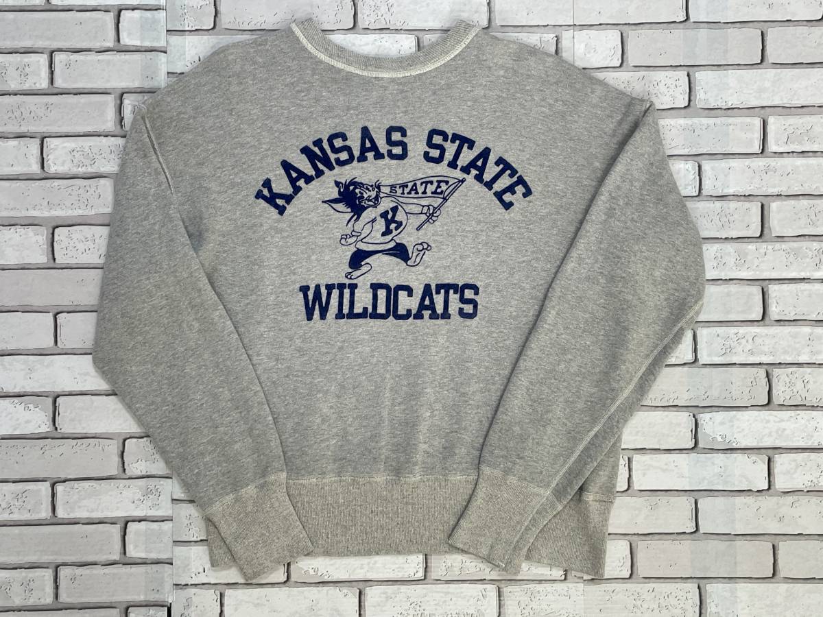 ＵＳＥＤ　ウエアハウス　WAREHOUSE　スウェット　サイズ３８　KANSAS STATE WILDCATS_画像1