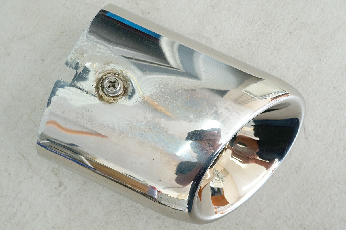  made of stainless steel muffler cutter 120mm×77mm total length 157mm conform 60φ right side for used [VJ39292]