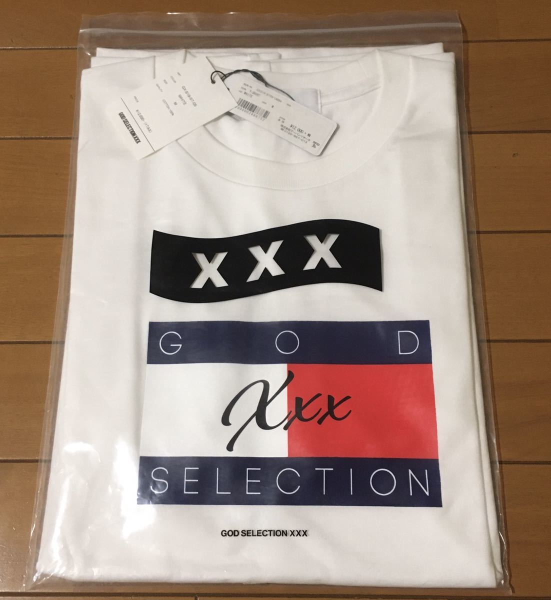 『新品』GOD SELECTION XXX★BOX LOGO Tシャツ★Mサイズ 白 ホワイト★TOMMY HILFIGER