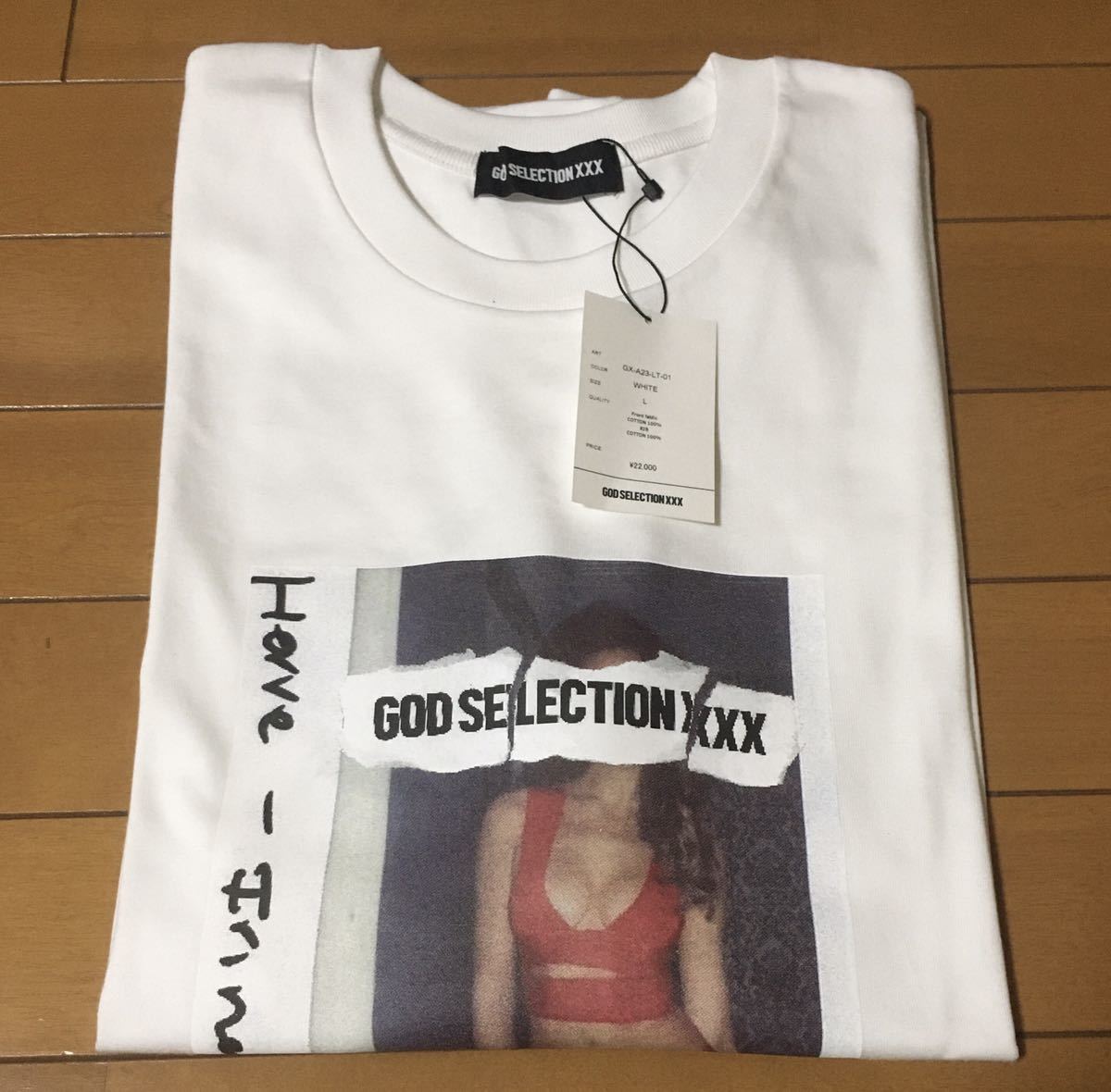 『新品』GOD SELECTION XXX★ロンT★Lサイズ★白 ホワイト 長袖Tシャツ
