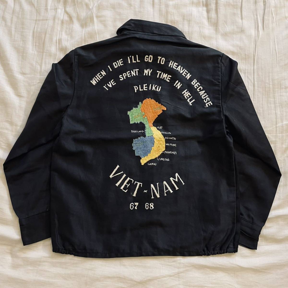 60s vintage good size ベトナム ジャケット ベトジャン スーベニア オリジナル ヴィンテージ スーベニアジャケット souvenir viet nam_画像1