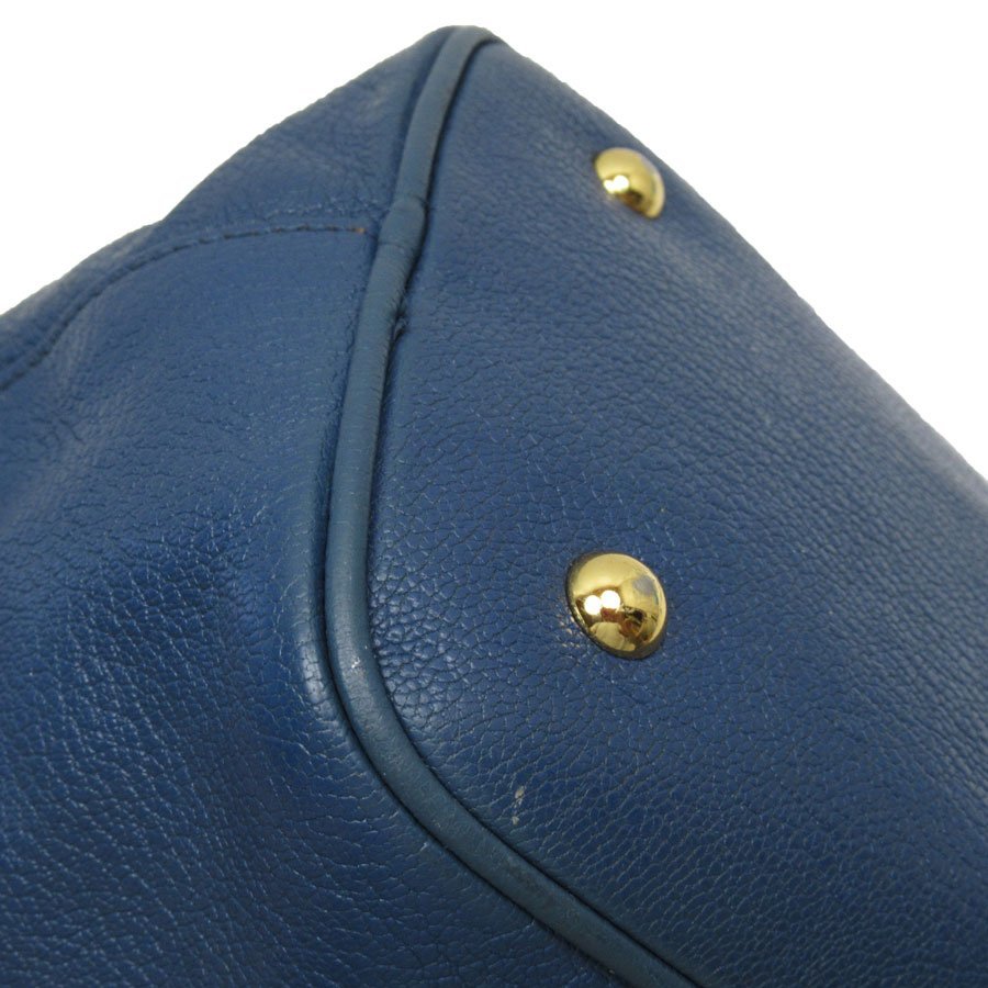  MiuMiu MIUMIU handbag diagonal .. shoulder bag leather blue t19024a