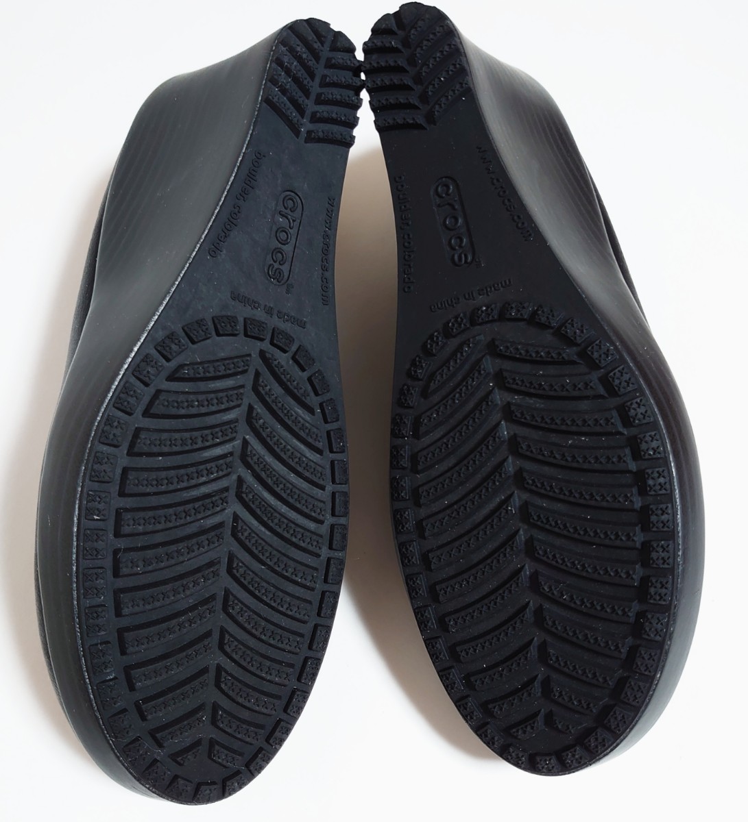 [新品]レディースシューズ/女性用靴　crocsクロックス　ウエッジソール　W5（21.0cm）　ブラック　_画像5