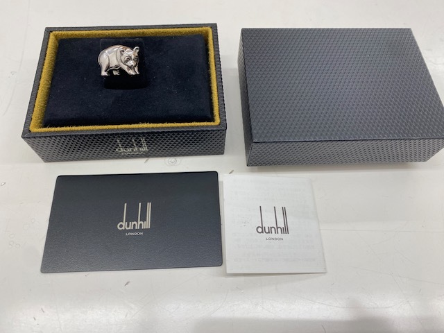 ☆ダンヒル Dunhill ピンブローチ ピンバッジ SV925 パンダ ギャラ付き