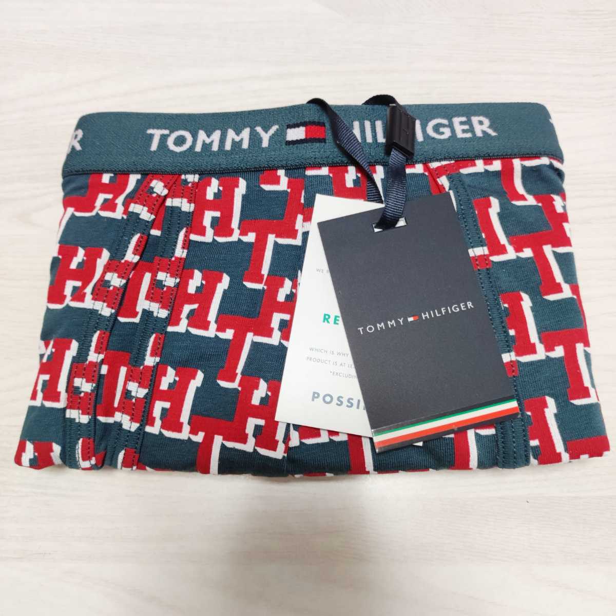 TOMMY HILFIGER トミーヒルフィガー ORGANIC KEYHOLE TRUNK オーガニックコットン 前開き ボクサーパンツ メンズ 53312016 THシャドウ M_画像6