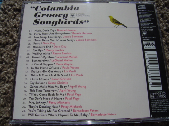 Columbia Groovy Songbirds / コロンビア・グルーヴィー・ソングバーズ / ドリス・デイ / ジョニー・ソマーズ / パティ・ペイジ_画像2