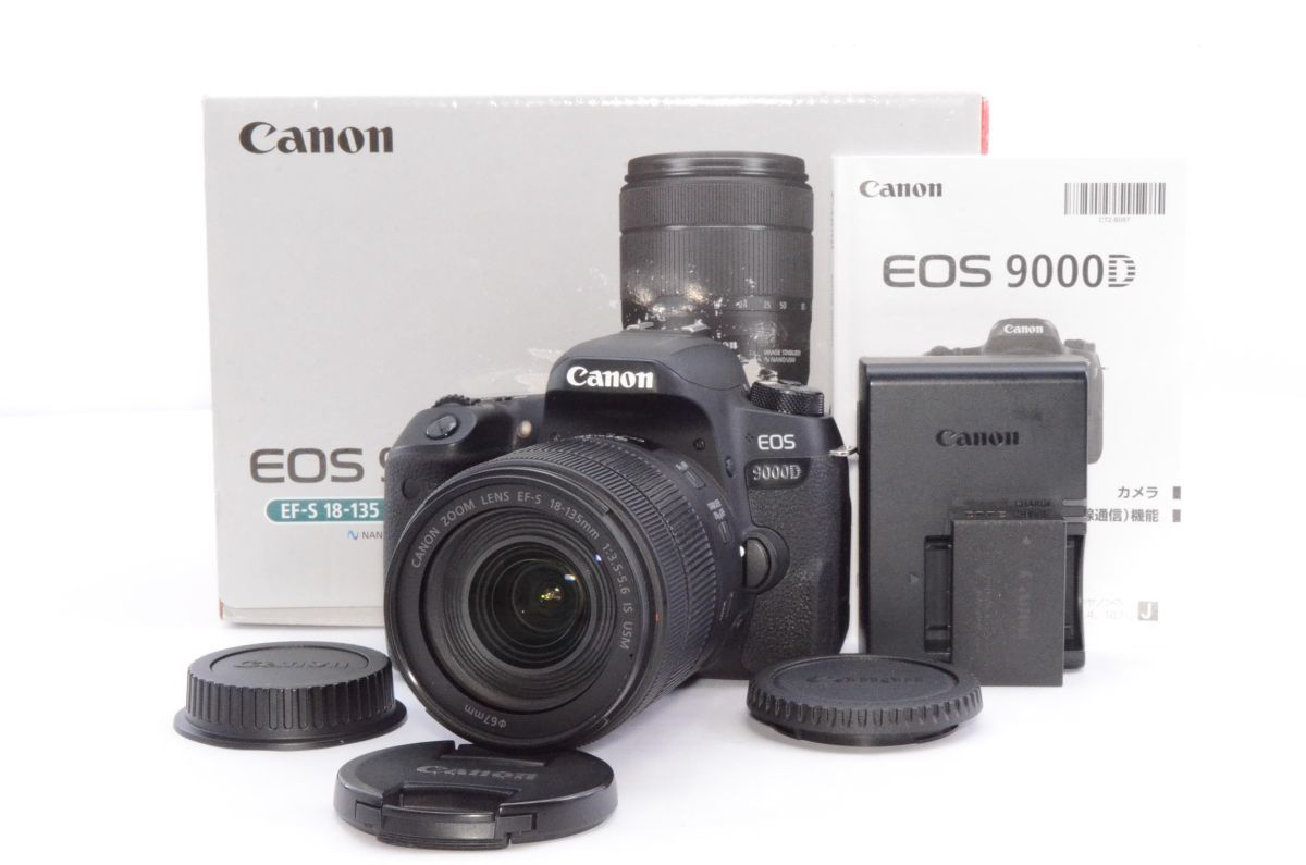 送料無料】 Canon EOS 9000D レンズキット EF-S18-135mm F3.5-5.6 IS