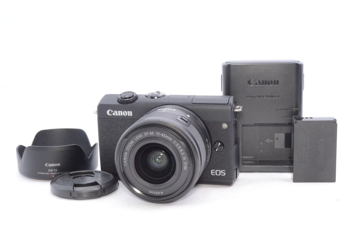Canon ミラーレス一眼カメラ EOS M200 標準ズームキット ブラック-