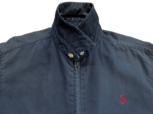 ビンテージ、レア! POLO Ralph Lauren ポロ ラルフローレン スイングトップ 紺 ネイビー 1990年代製 size M RRL ジャケット ドリズラー_大きなダメージはありません。