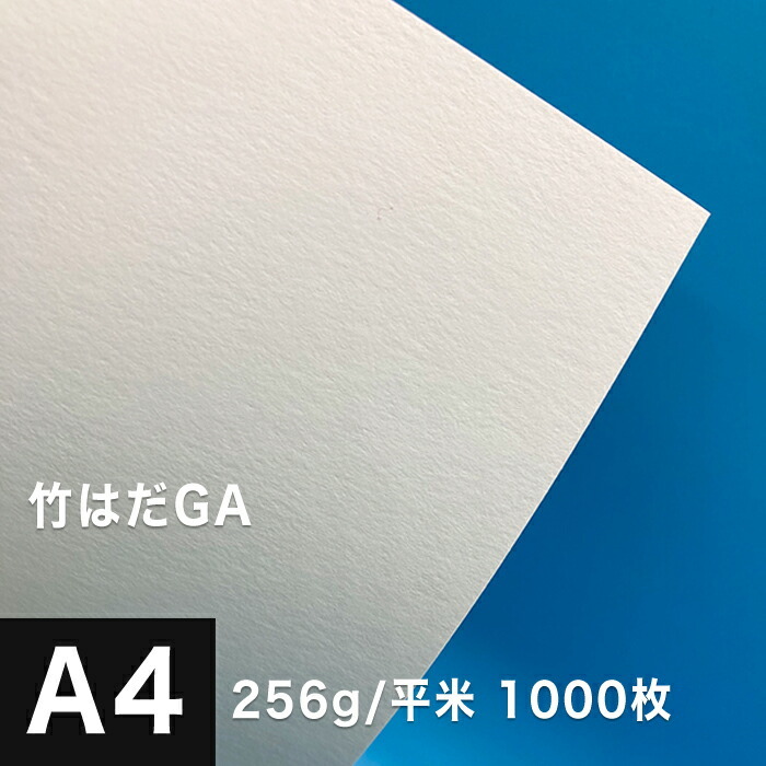 日本最大級 256g/平米 竹はだGA A4サイズ：1000枚 松本洋紙店 印刷用紙