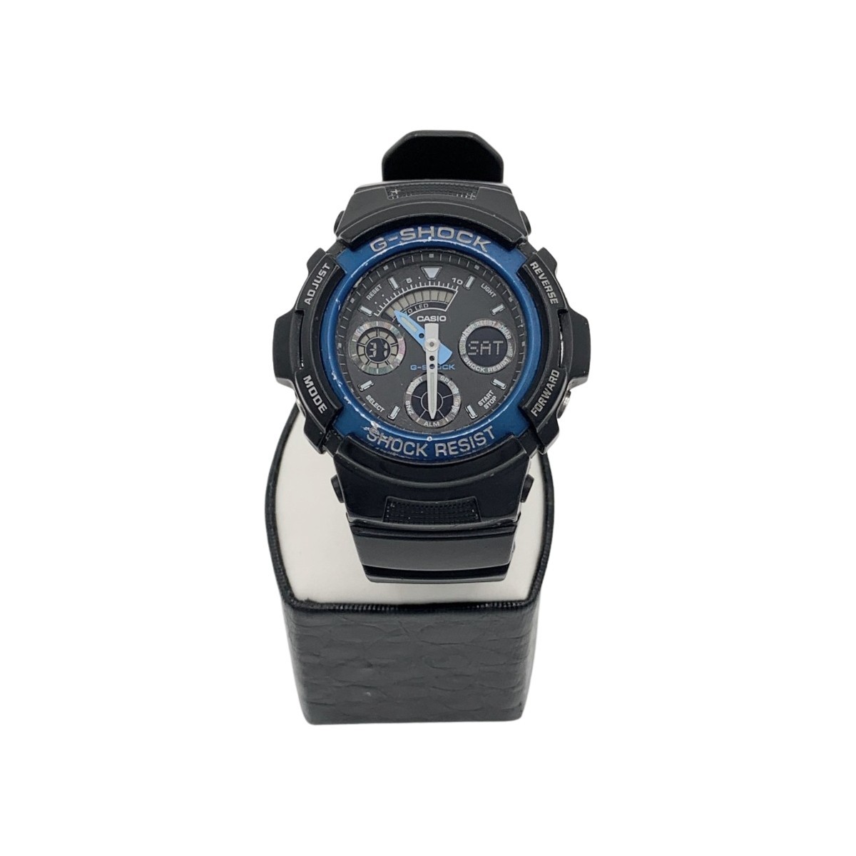 〇〇 CASIO カシオ Gショック クォーツ 腕時計 AW-591-2AJF ブラック x ブルー やや傷や汚れあり_画像1