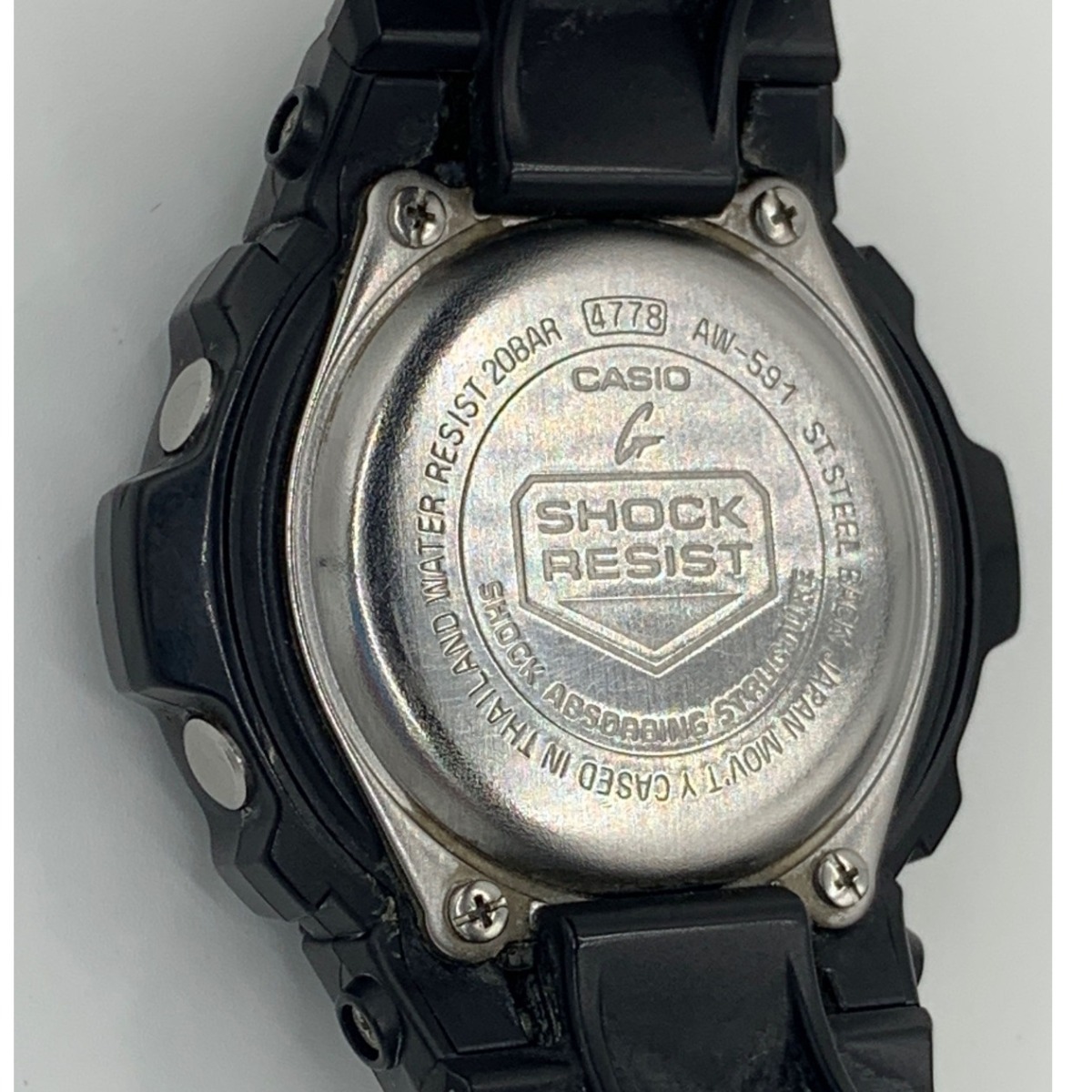 〇〇 CASIO カシオ Gショック クォーツ 腕時計 AW-591-2AJF ブラック x ブルー やや傷や汚れあり_画像5