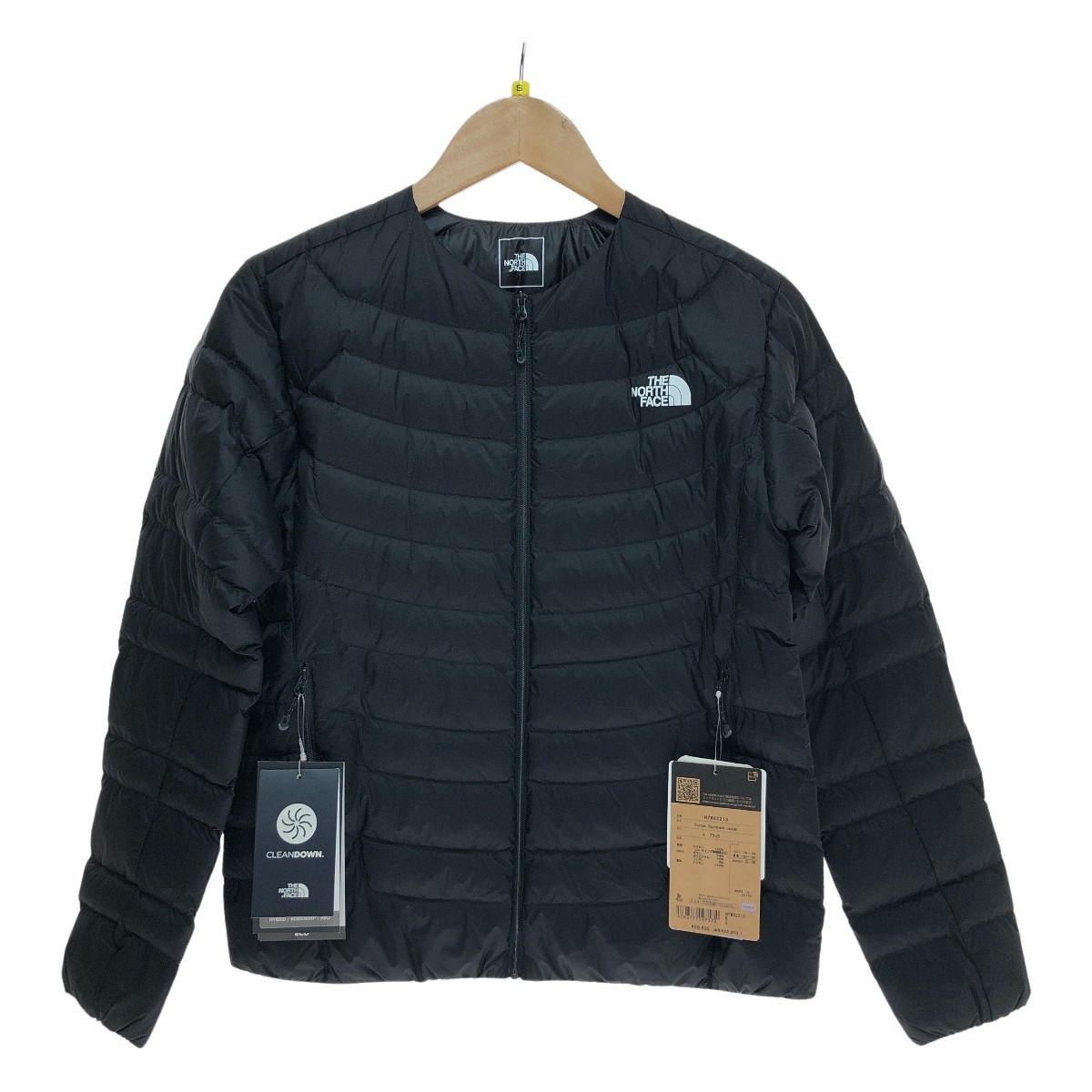 □□ THE NORTH FACE ザノースフェイス サンダーラウンドネックジャケット Sサイズ NYW82213 ブラック 目立った傷や汚れなし