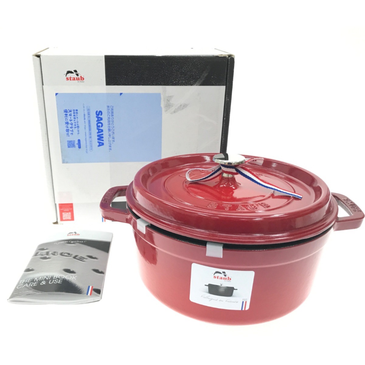 ▼▼ STAUB ストウブ ピコ ココット ラウンド チェリー 24cm 3.7l 40509-835 目立った傷や汚れなし