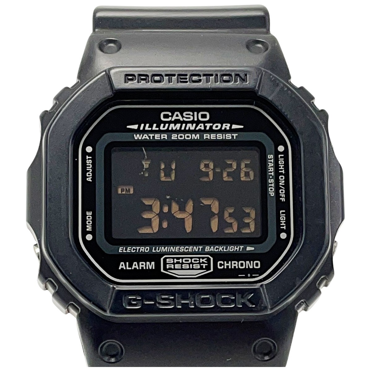 ☆☆ CASIO カシオ G-SHOCK リアルブラック スピード DW-056BK-1VJF ブラック クォーツ 腕時計 メンズ 傷や汚れあり