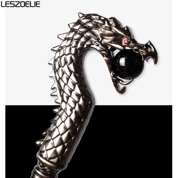 AC030: gorgeous dark style Dragon head removed possibility walking stick black ball man . woman 