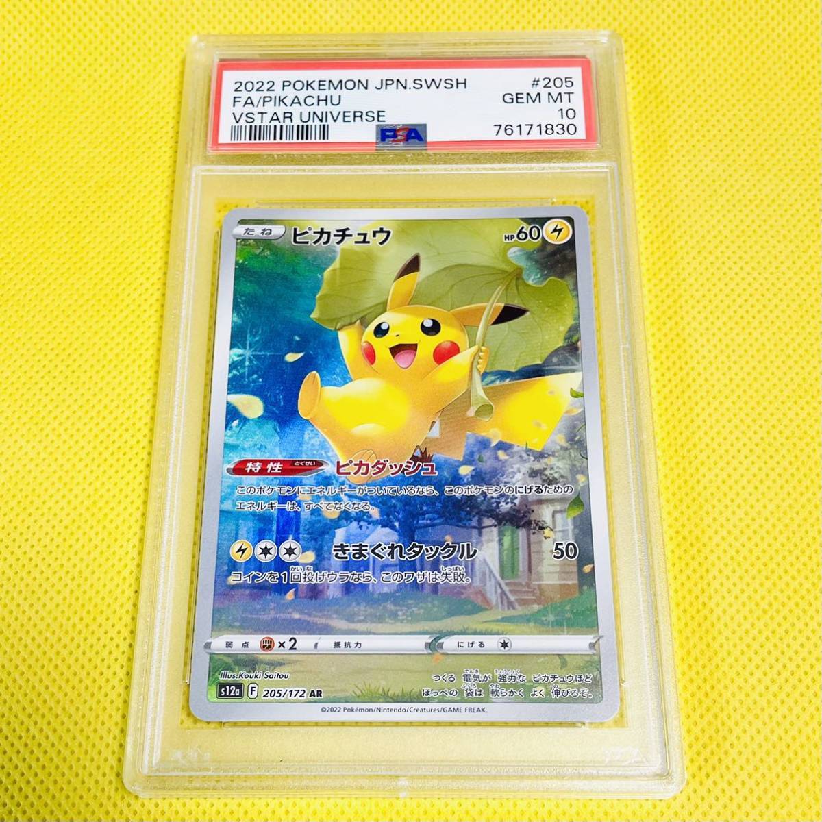 ☆PSA10☆GEM MINT【ピカチュウ/AR/S12a】2022 Pikachu 205/172