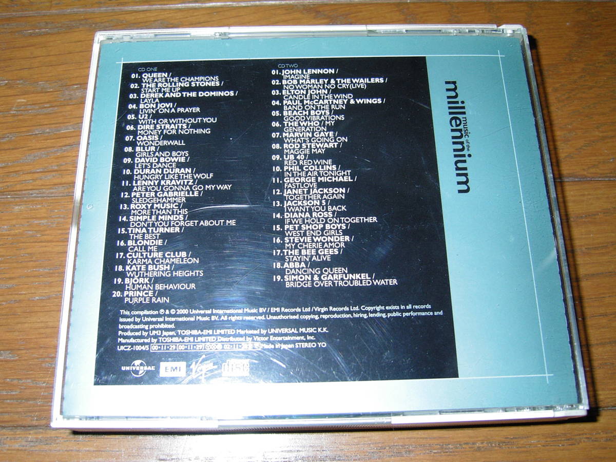 CD 国内盤 2枚組 UICZ-1004/5 MUSIC OF THE MILLENNIUM１＆２/ミュージック・オブ・ザ・ミレニアム_画像3