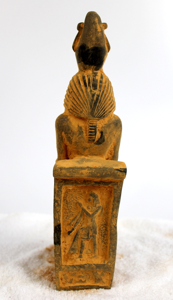 希少 古代エジプト 古美術品 王の椅子座る ラムセスII世の像 ラメセス大王 ファラオ 石製_画像4