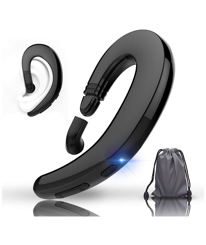 Bluetooth ヘッドセット 片耳 ワイヤレスイヤホン 超軽量 左右耳兼用_画像1
