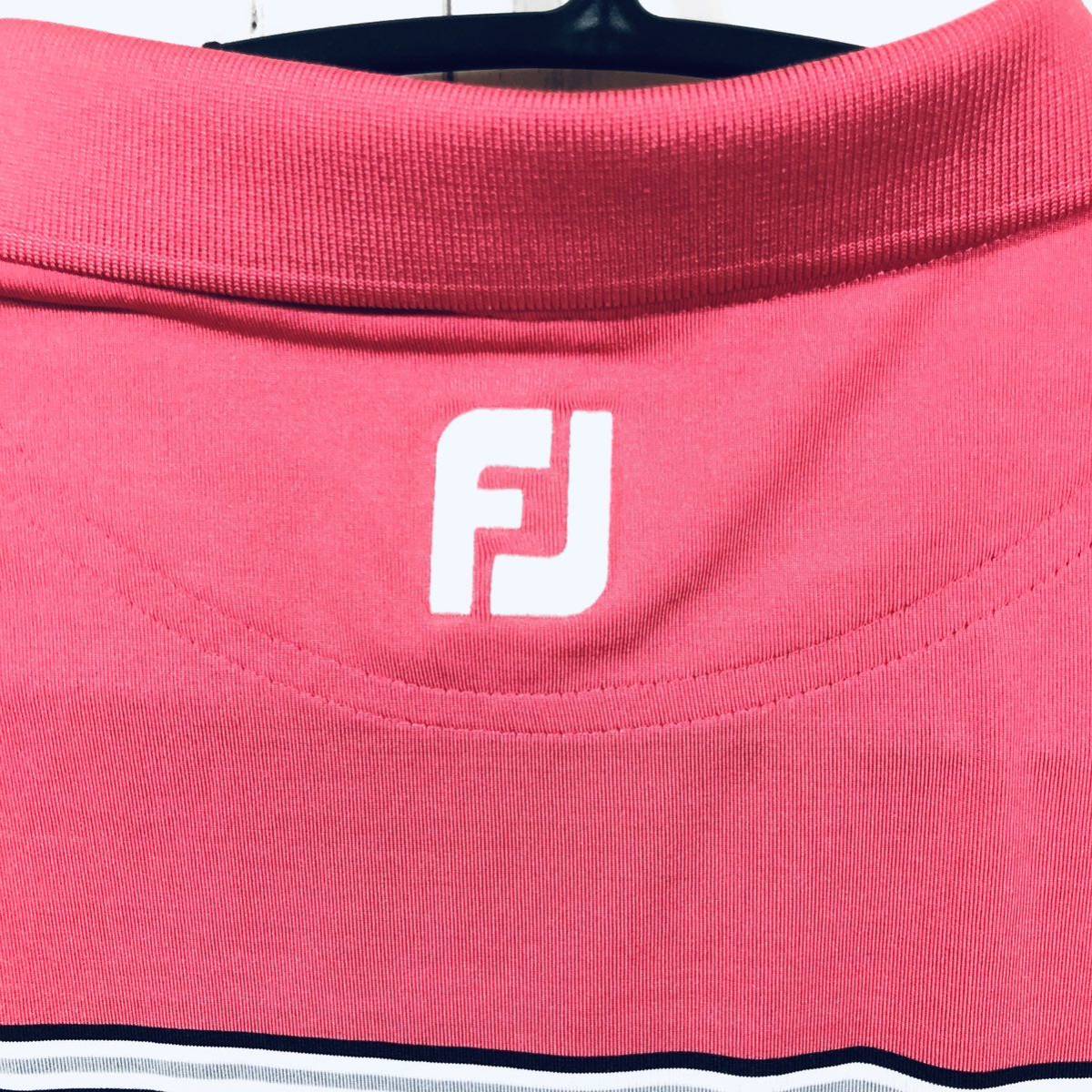 【FJ】フットジョイ ゴルフ 半袖シャツ メンズ L ピンク 送料無料！_画像6