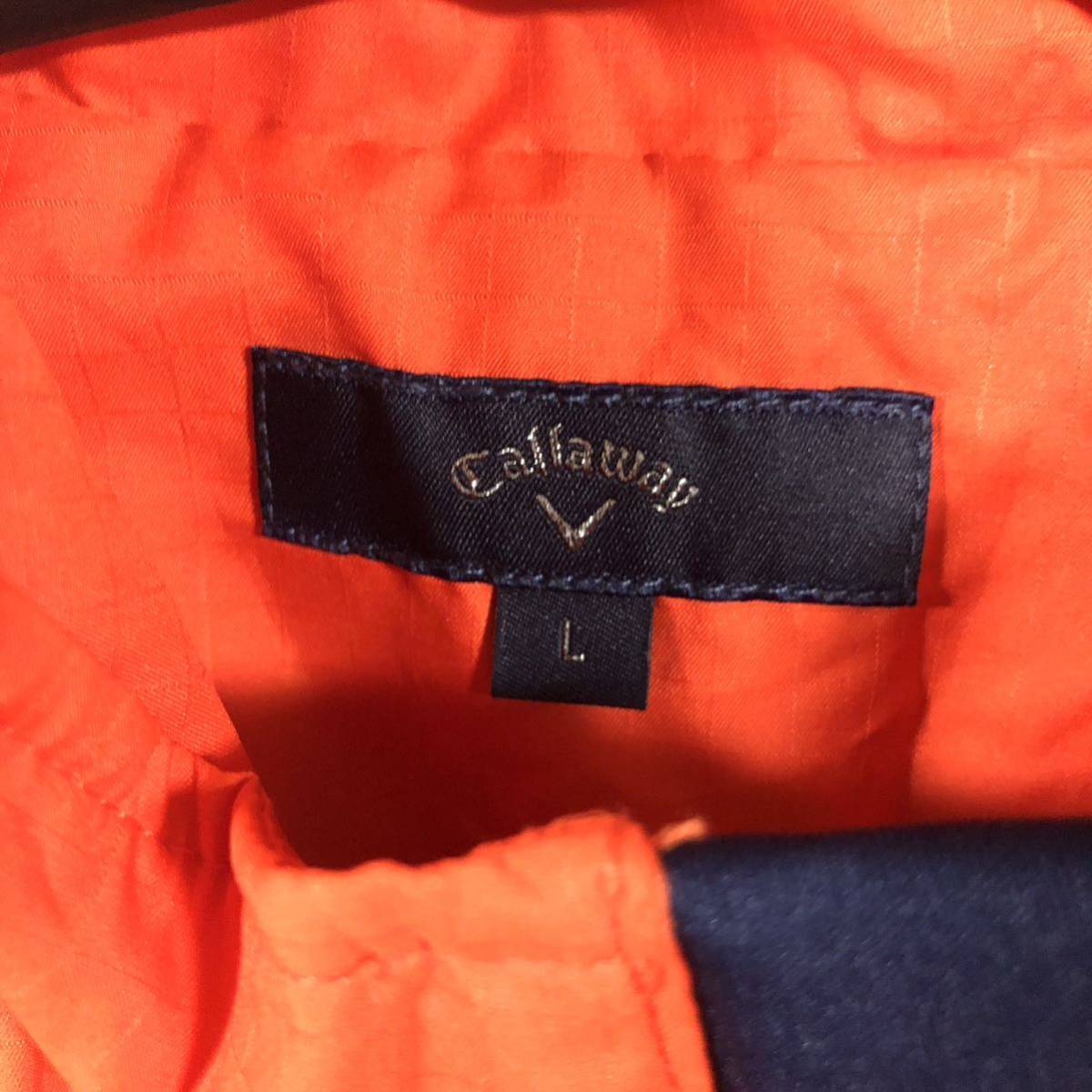 【Callaway】キャロウェイ ダブルジップ 2way ジャケット ベスト メンズ L オレンジ 袋付き 送料無料！