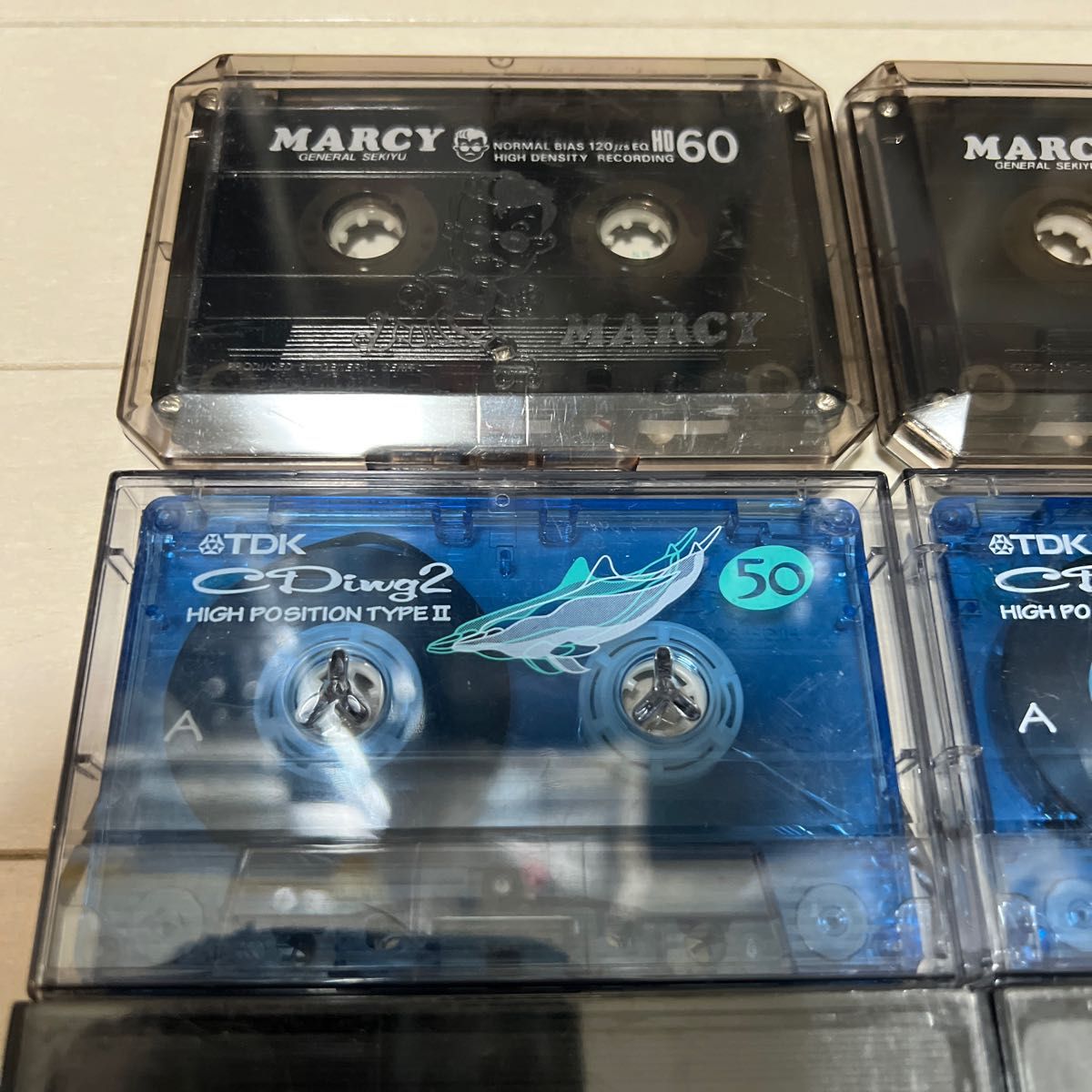 カセットテープ TDKほか SR-X Marcy AD CDing-II ハイポジション ノーマル 7本セット