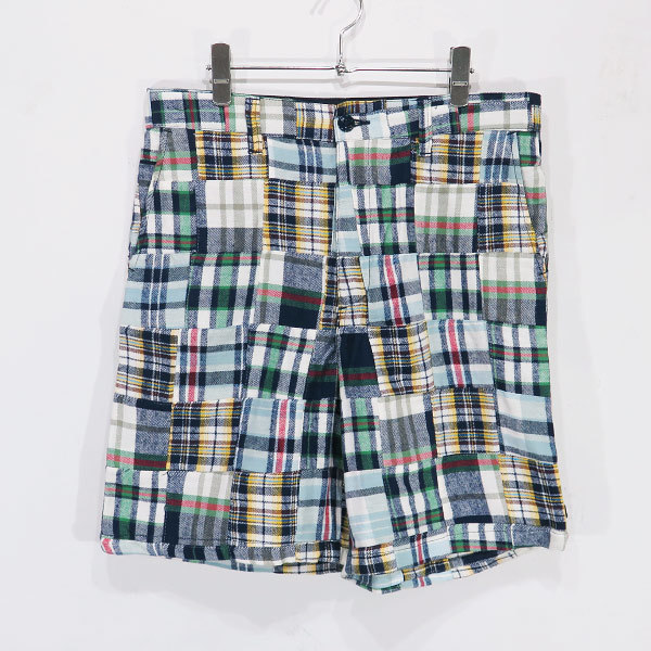 DESCENDANT 21SS DC-6 PATCHWORK SHORTS 211TQDS-PTM03 ディセンダント パッチワーク ショーツ ブルー ハーフ ショート パンツ ボトムス