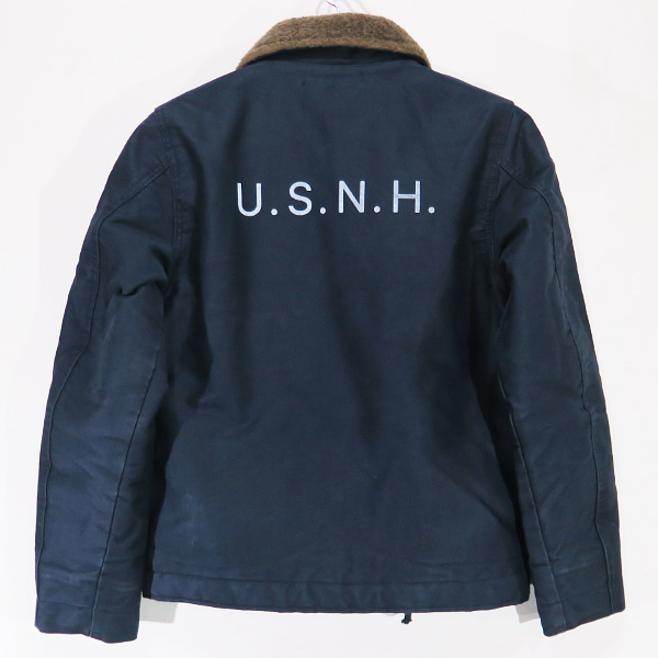 NEIGHBORHOOD 17AW N-1D/C-JKT 172NYNH-JKM03 ネイバーフッド U.S.N.H. N1 デッキ ジャケット エヌワン ネイビー アウター ブルゾン YX_画像6