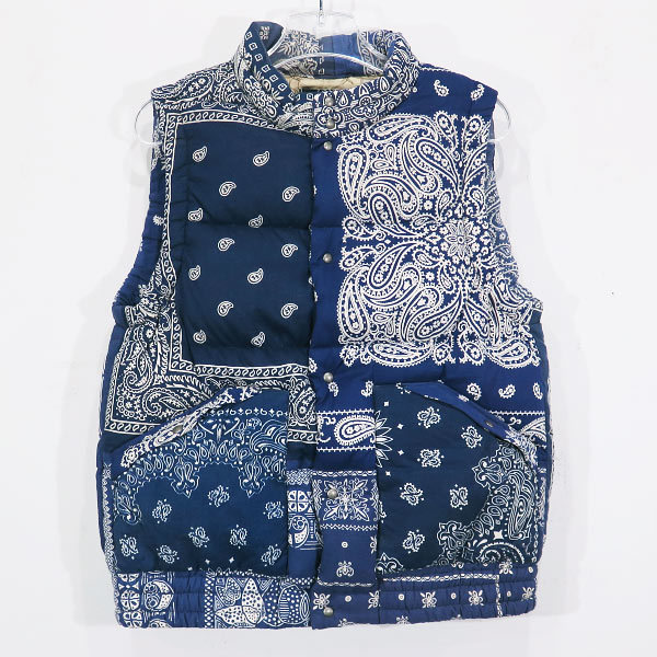 VISVIM ビズビム 22AW ICT INSULATOR DOWN VEST 0222905013002 ダウンベスト バンダナ ペイズリー SEZ YX_画像1