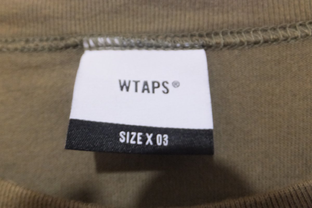 WTAPS ダブルタップス BLANK LS 01 TEE 182ATDT-CSM03 長袖カットソー サイズ3 カーキ系 トップス メンズ_画像3