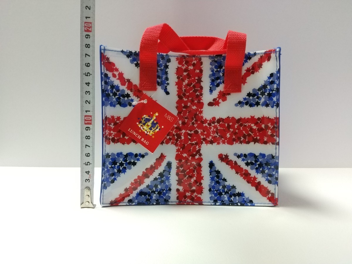 H&S ランチバッグ ユニオンジャック タグ付き 厚手ビニール バッグ UK イギリス_画像6