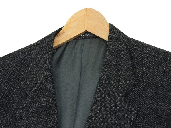 極美品★Aquascutum*アクアスキュータム★高級カシミヤの様な風合い★チェック★2B*テーラード*シングルジャケット★96AB5(M相当)/メンズ_画像2