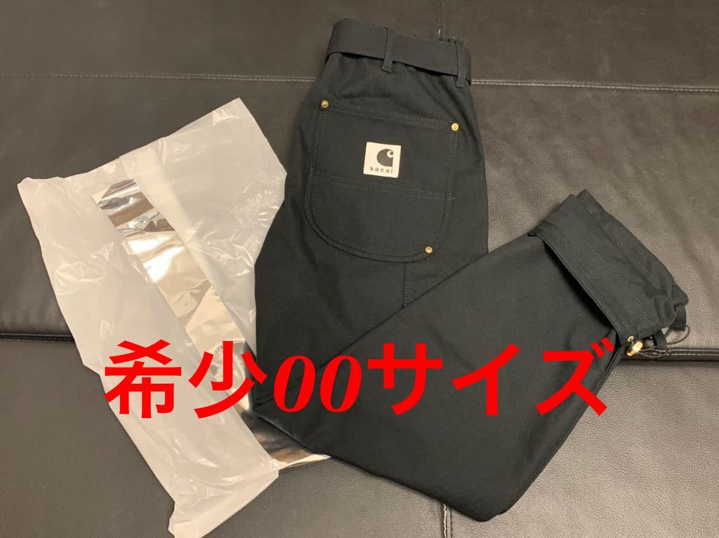 即発送可能 sacai×Carhartt WIP Canvas Pants ブラック 00サイズ