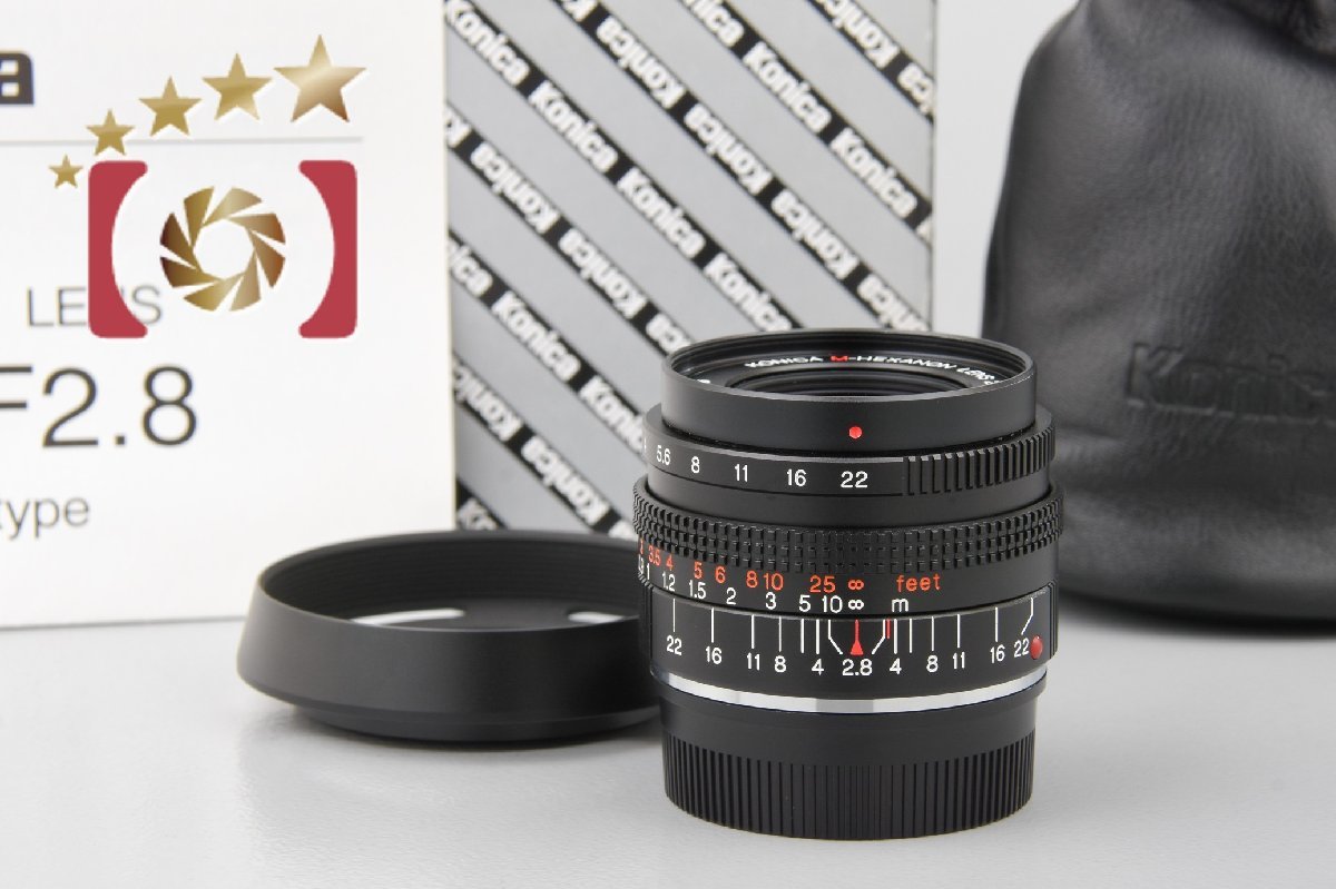 【中古】Konica コニカ M-HEXANON 28mm f/2.8 ライカMマウント 元箱付き