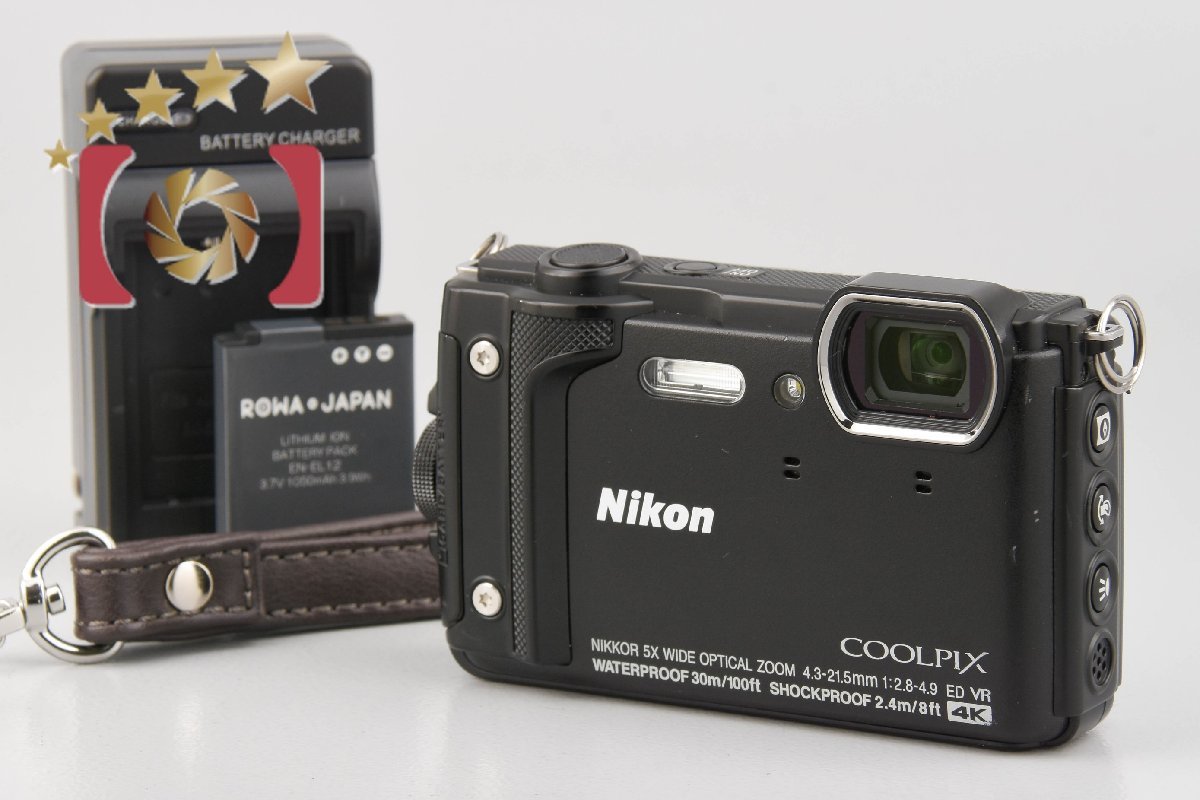 何でも揃う 【中古】Nikon ニコン COOLPIX W300 ブラック コンパクト