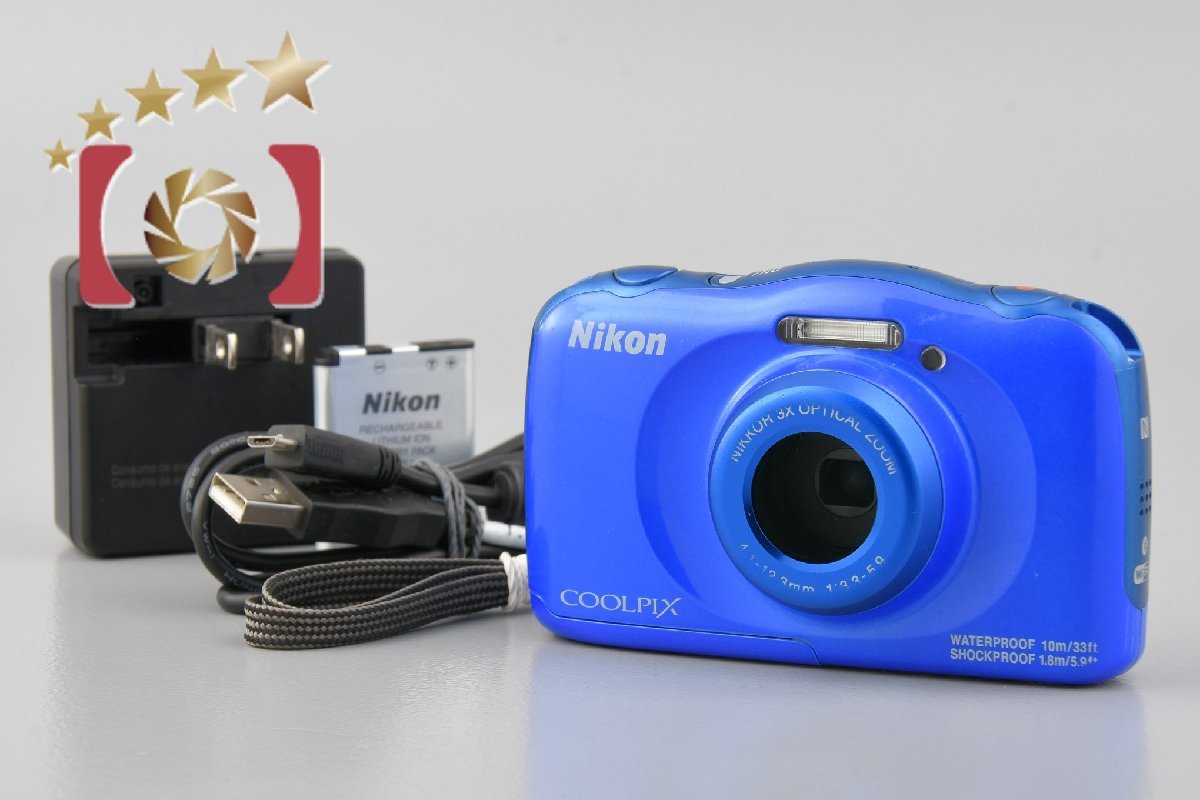 有名なブランド 【中古】Nikon ニコン COOLPIX W100 ブルー コンパクト