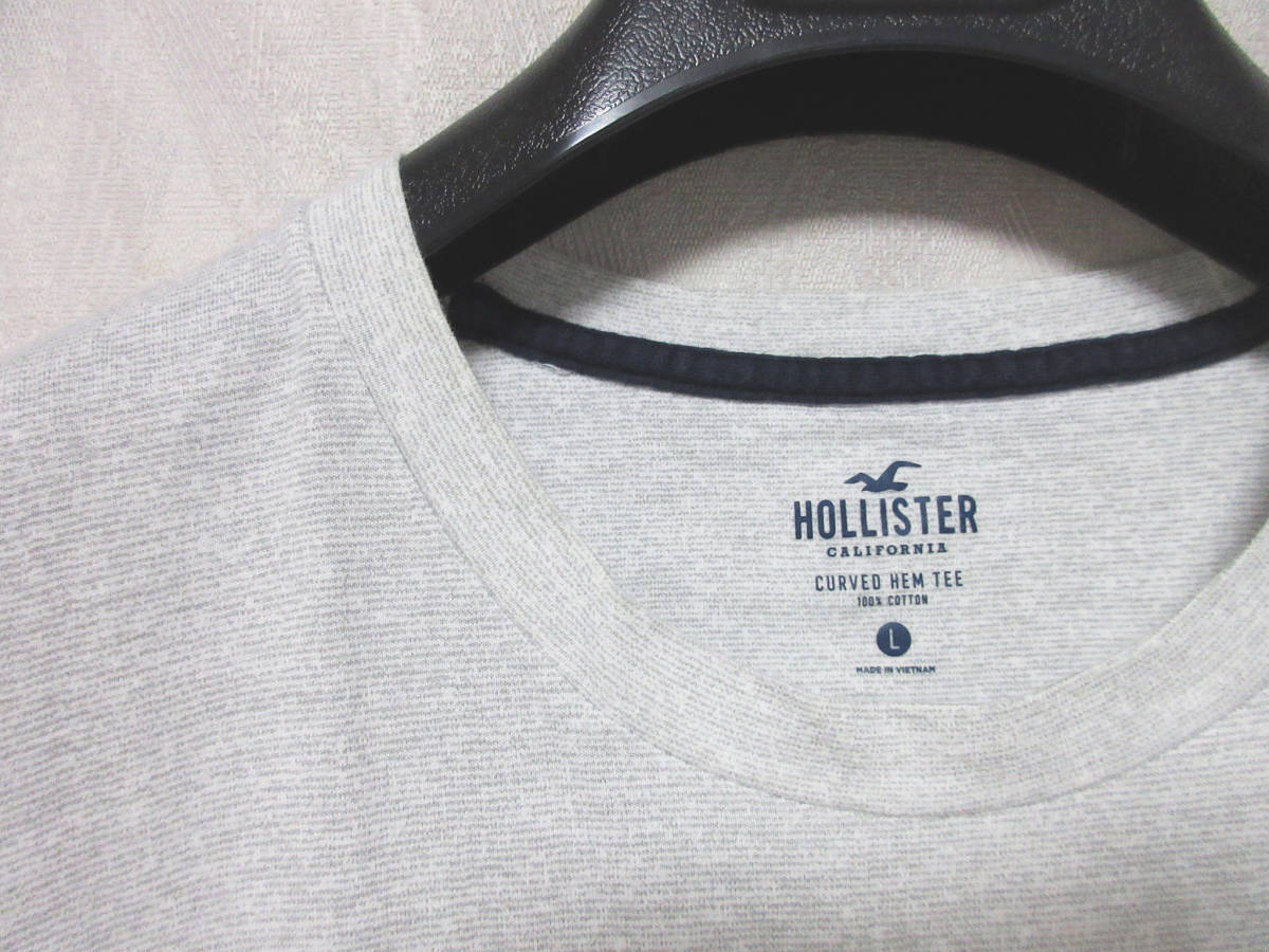 ホリスター Hollister 半袖 Tシャツ カットソー グレージュ系 L 亥3464_画像3