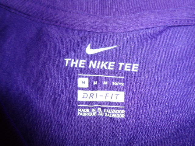 b97*NIKE NBA Los Angeles Lakers Lonzo Ball #2 dry Fit T-shirt * Youth M(10/12) purple poly- cotton .... packet shipping 5I