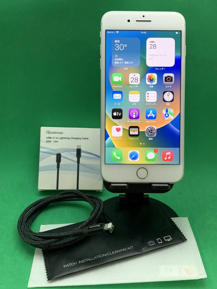 美品】iPhone8 plus 64GB シルバー SBM ロック解除済み-