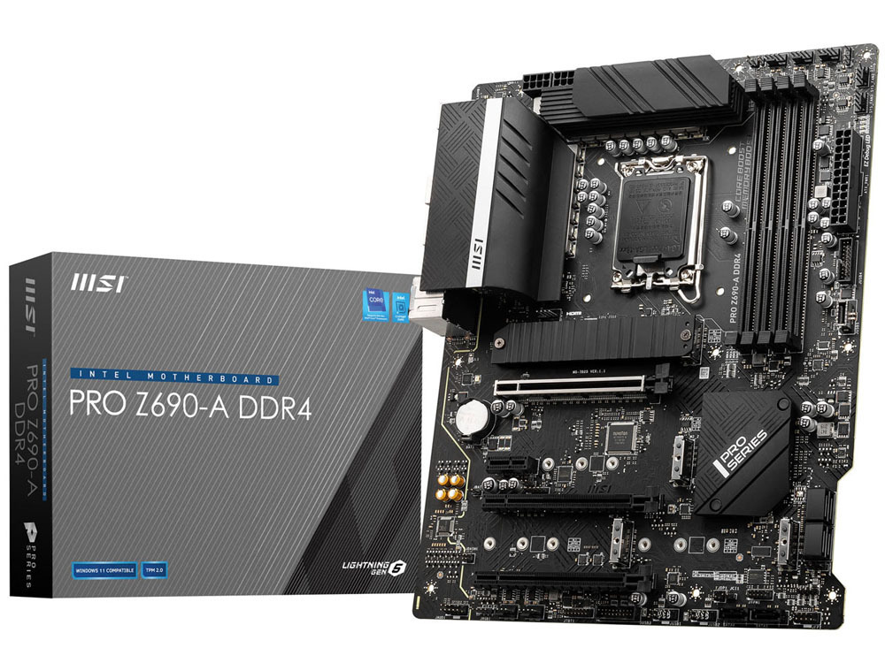 【即決/送料無料】MSI PRO Z690-A DDR4 Intel Z690 ATXマザーボード DDR4メモリ対応 マザーボード (Intel 12Gen 13Gen B660 H670 H610 Z790_メーカー写真