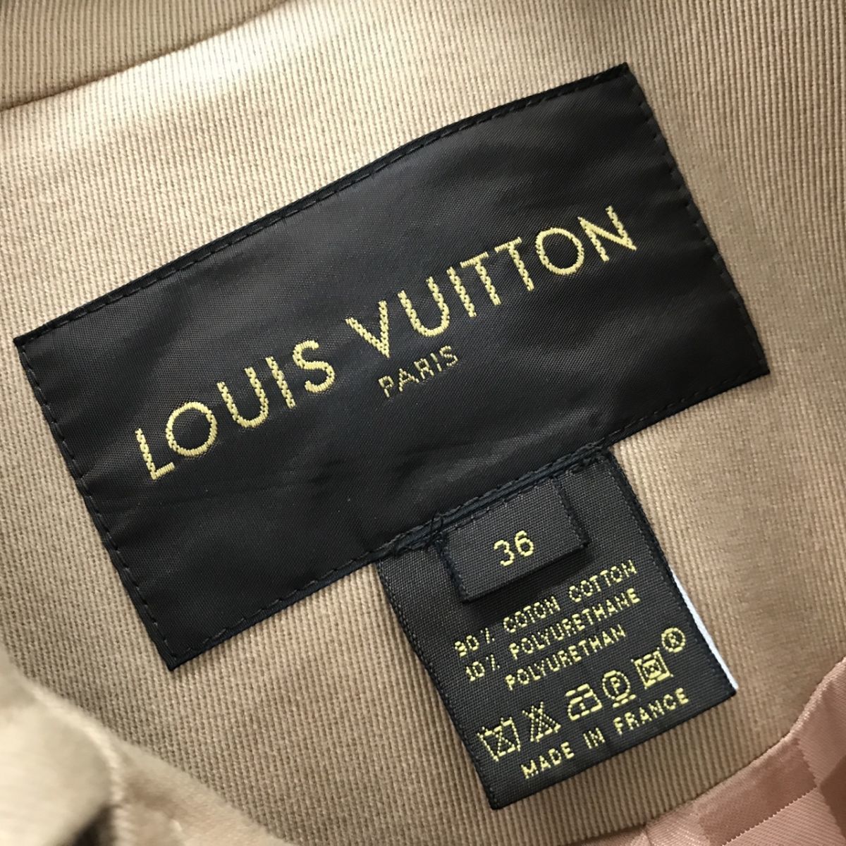 LOUIS VUITTON ルイヴィトン コットントレンチコート スプリングコート Size:36 [N7343]_画像4