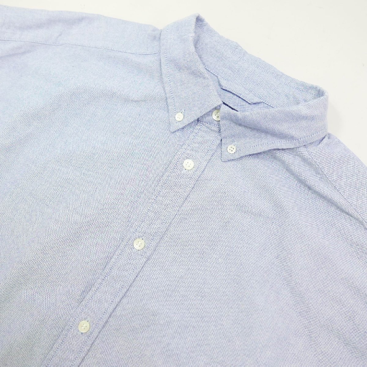 DESCENDANT ディセンダント TRUMAN B.D SS SHIRT FULL SIZE メンズ ボタンダウン 半袖シャツ BLUE 3 201WVDS-SHM05_画像3