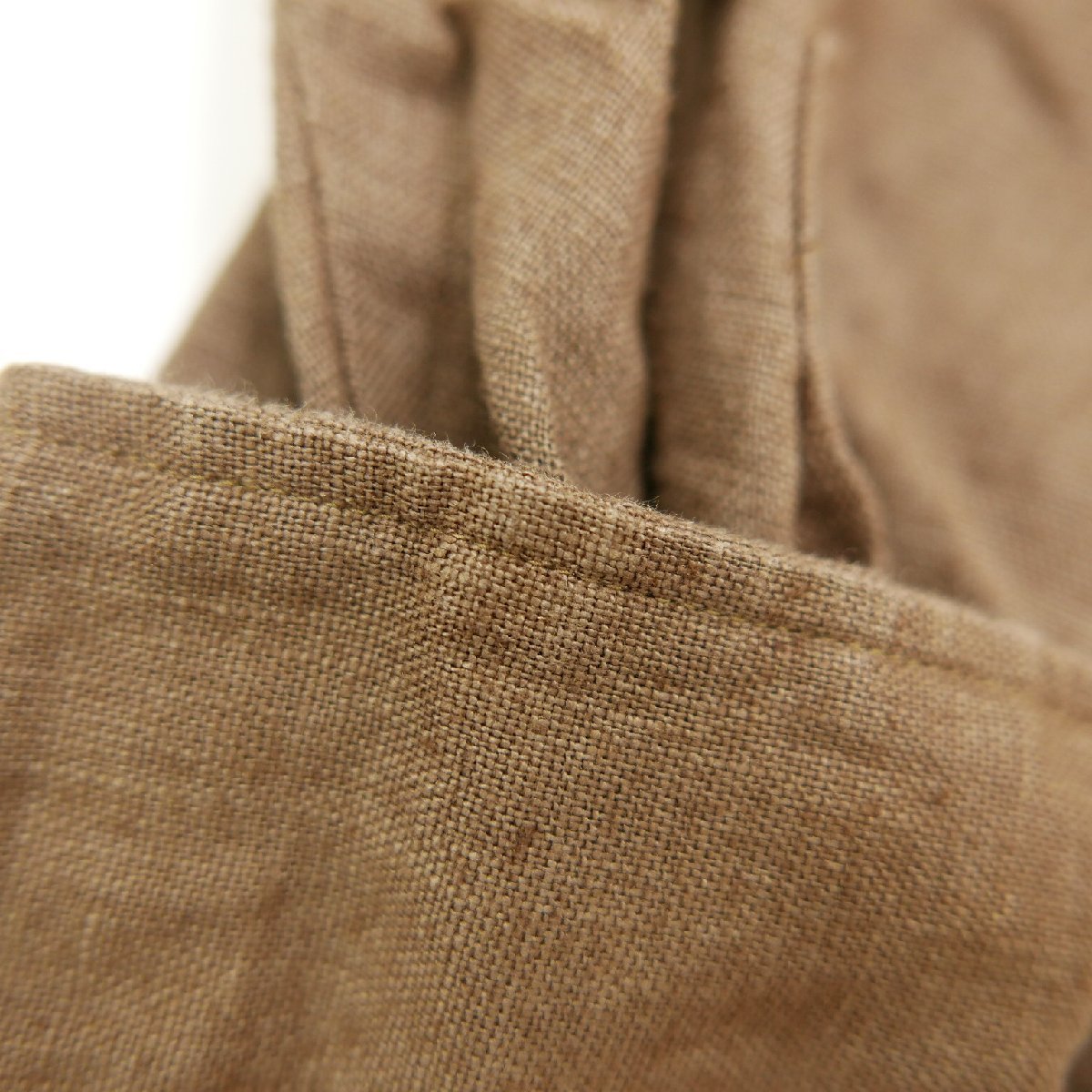 21SS SOPHNET. ソフネット LINEN BAGGY BAND COLLAR SHIRT リネン バンドカラー スタンドカラー 長袖シャツ KHAKI M SOPH-210012_画像6